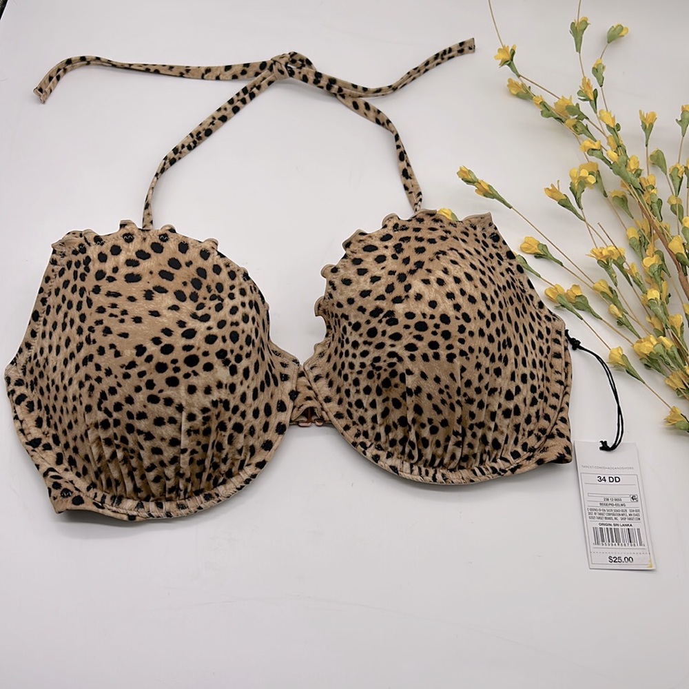 Shade & Shore Leopard Print Bikini Top & Bottoms